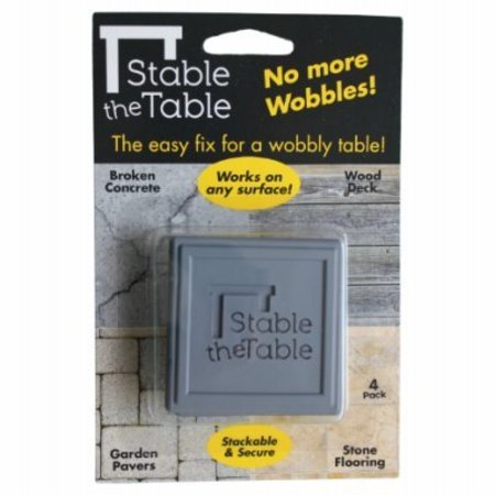 STABLE THE TABLE 4PK GRY SQ Stable Table 110-11-01-04